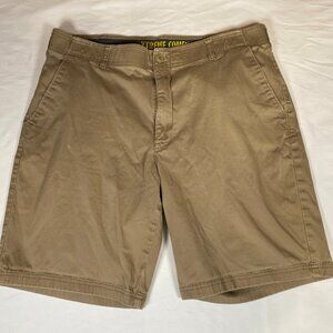 Lee Extreme Comfort Shorts Men's 38 Khaki Cotton Blend
